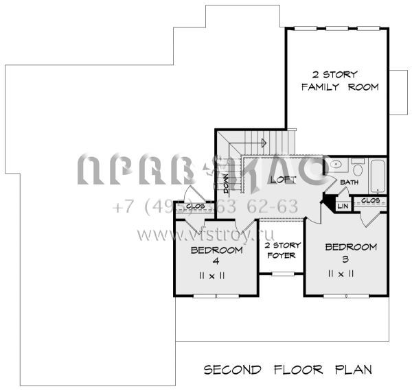 Проект двухэтажного дома с гаражом на две машины в стиле Ранчо S5-181 (6082-00157)