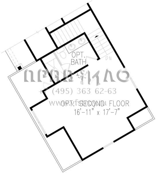 Проект одноэтажного дома с гаражом на две машины в американском стиле S5-414 (699-00125)