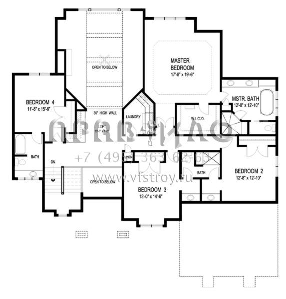 Проект особняка с гаражом на три машины в замковом стиле S5-409 (036-00222)