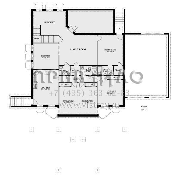 Проект двухэтажного дома с гаражом на две машины в стиле Шале S5-492 (2802-00118)