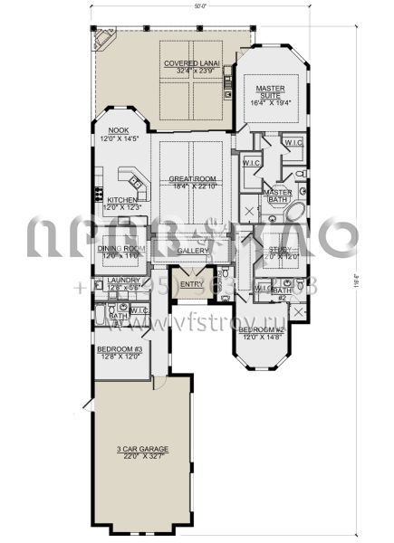 Проект одноэтажного дома с гаражом на три и более машин в современном стиле S5-262 (5565-00143)