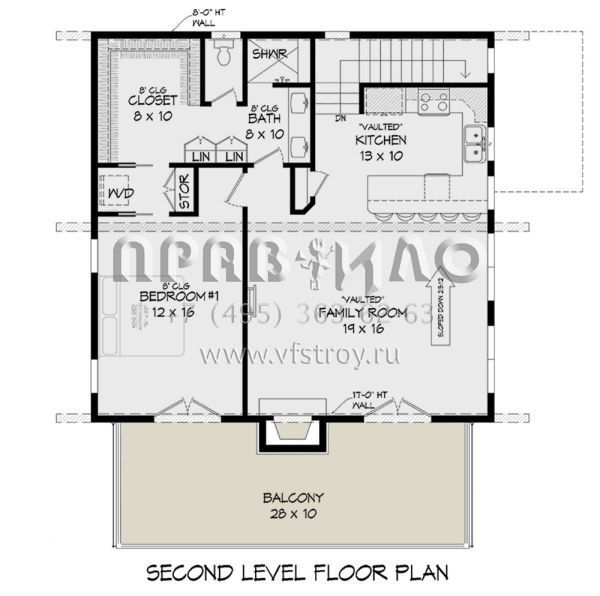 Проект двухэтажного дома с гаражом на две машины в современном стиле S5-146 (940-00363)