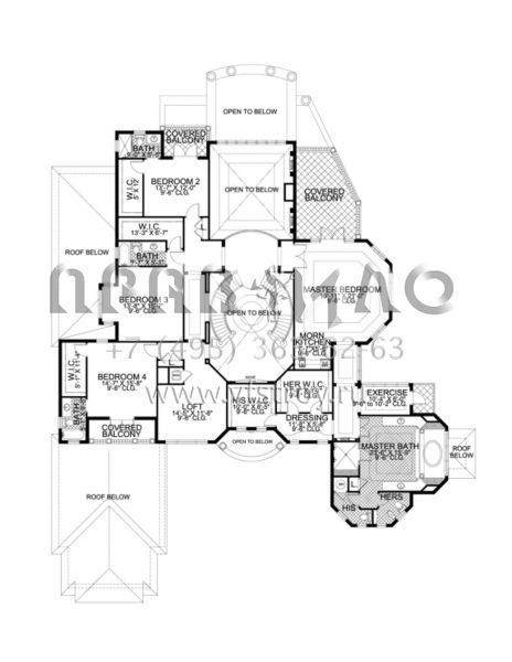 Проект двухэтажного дома с гаражом на три и более машин в современном стиле S5-697 (168-00094)