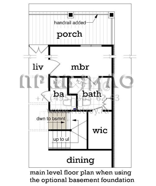 Проект двухэтажного дома без гаража в американском стиле S5-124 (048-00299)