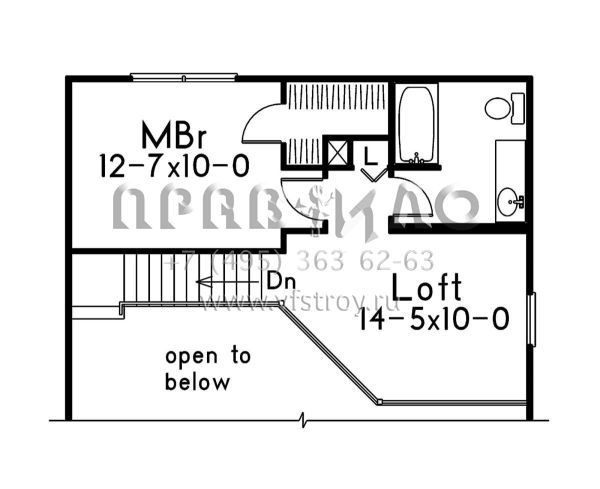 Проект двухэтажного дома без гаража в стиле Ранчо S5-111 (5633-00382)