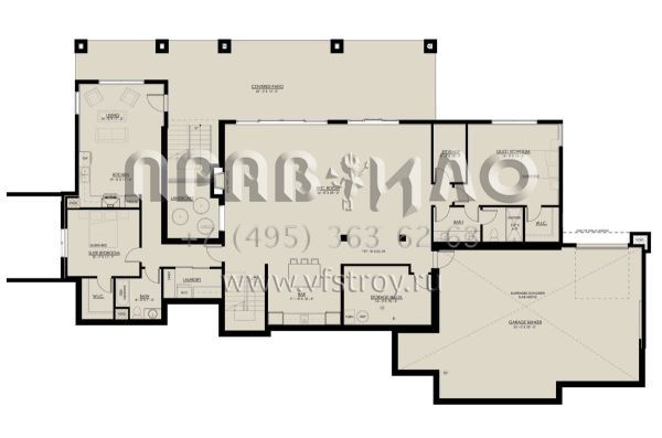 Проект двухэтажного дома с гаражом на три и более машин в современном стиле S5-325 (8937-00035)