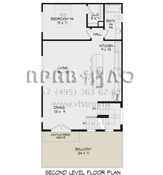 Проект трехэтажного дома с гаражом на две машины в современном стиле S5-218 (940-00909)