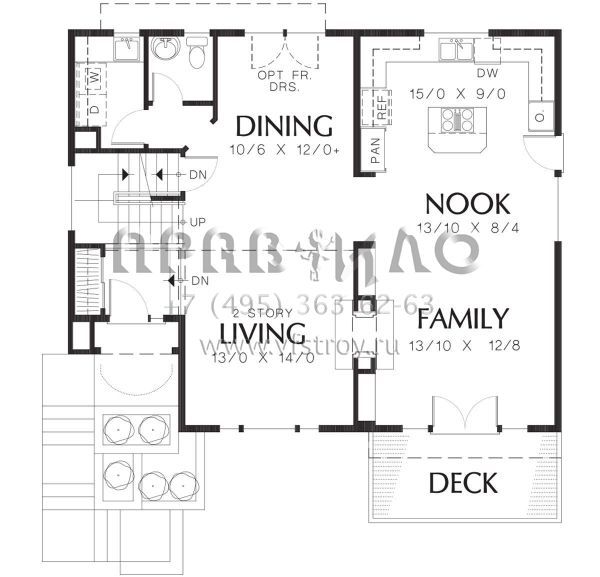 Проект двухэтажного дома с гаражом на две машины в скандинавском стиле S5-184 (2559-00250)