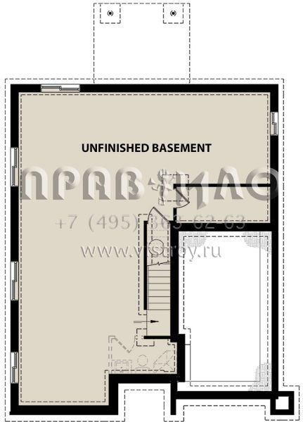 Проект двухэтажного дома с гаражом на одну машину в современном стиле S5-229 (034-01149)