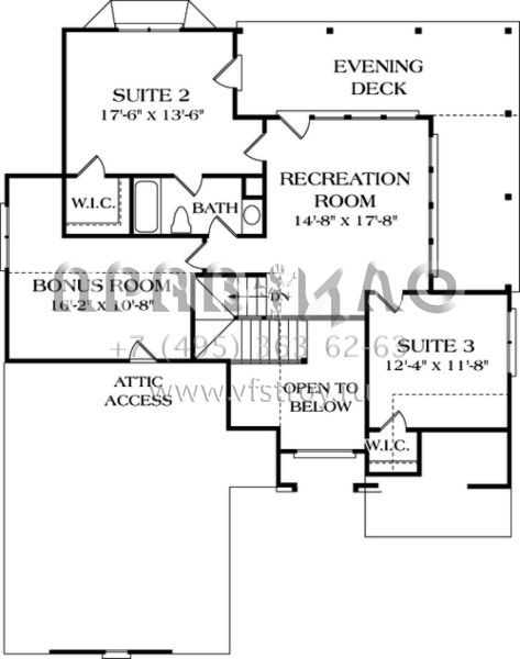 Проект двухэтажного дома с гаражом на две машины в стиле Ранчо S5-224 (3323-00099)