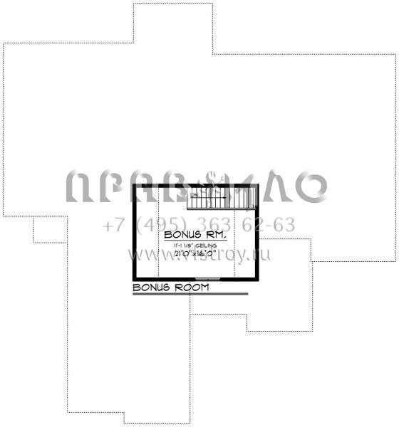 Проект одноэтажного дома с гаражом на три и более машин в американском стиле S5-232 (1020-00035)