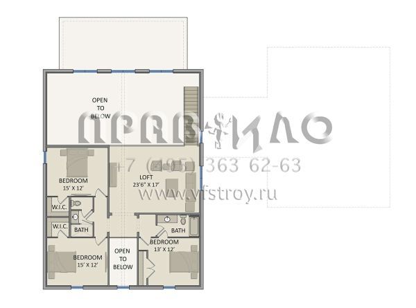 Проект дома и гаража на три машины с переходом между собой S5-330 (3571-00025)