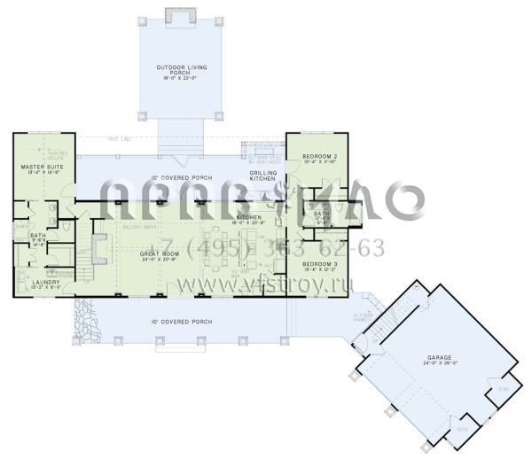 Проект двухэтажного дома с гаражом на две машины в стиле Шале S5-237 (110-00983)
