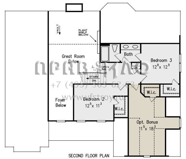 Проект двухэтажного дома с гаражом на две машины в стиле Ранчо S5-218 (8594-00125)