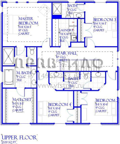 Проект двухэтажного дома с гаражом на две машины в стиле Особняк S5-299 (1637-00133)