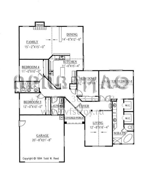Проект одноэтажного дома с гаражом на две машины в стиле Ранчо S5-192 (286-00037)
