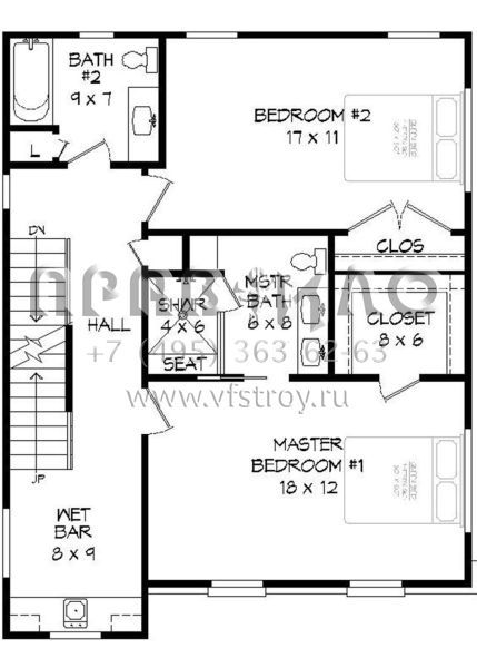 Проект трехэтажного дома с гаражом на одну машину в современном стиле S5-218 (940-00122)