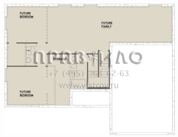 Проект одноэтажного дома с гаражом на две машины в стиле Ранчо S5-120 (8768-00033)