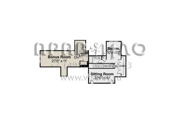 Проект двухэтажного дома с гаражом на три и более машин в современном стиле S5-368 (035-00091)