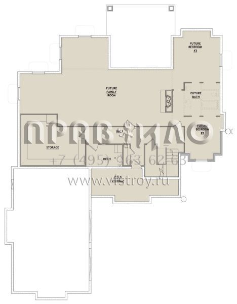Проект одноэтажного дома с гаражом на две машины в американском стиле S5-221 (8768-00078)