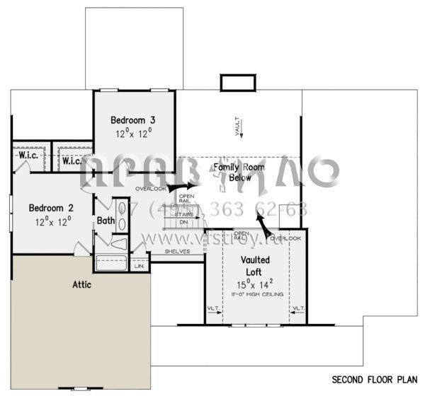 Проект двухэтажного дома с гаражом на две машины в американском стиле S5-246 (8594-00134)