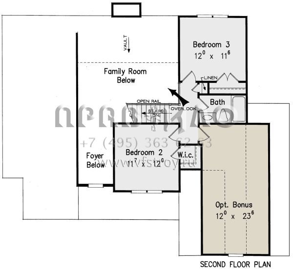 Проект двухэтажного дома с гаражом на две машины в стиле Ранчо S5-169 (8594-00178)