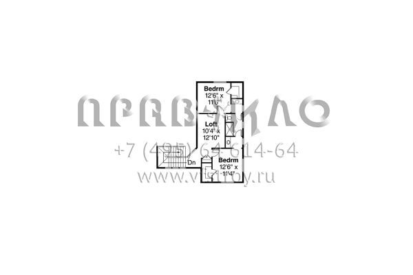 Проект одноэтажного дома с гаражом на три и более машин в стиле Райт S5-324 (035-00776)
