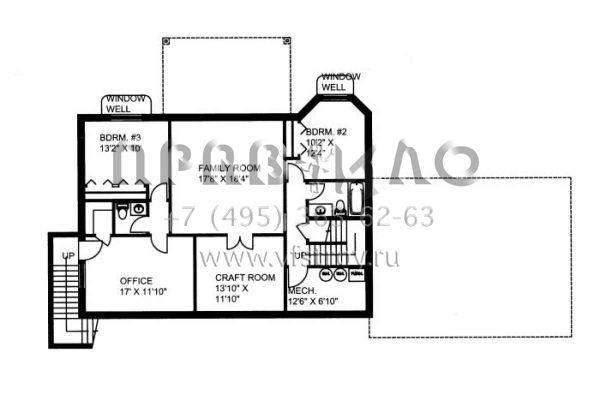Проект двухэтажного дома с гаражом на три и более машин в скандинавском стиле S5-186 (039-00550)