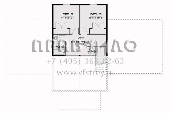 Проект двухэтажного дома с гаражом на две машины в американском стиле S5-177 (5032-00131)