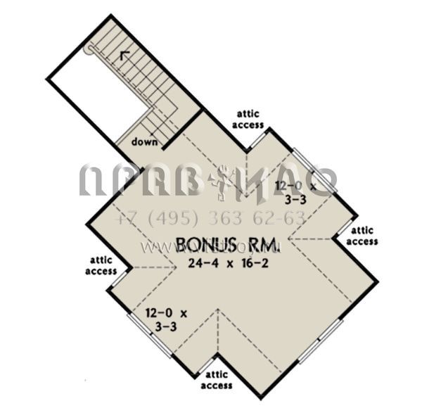 Проект одноэтажного дома с гаражом на две машины в американском стиле S5-188 (2865-00018)