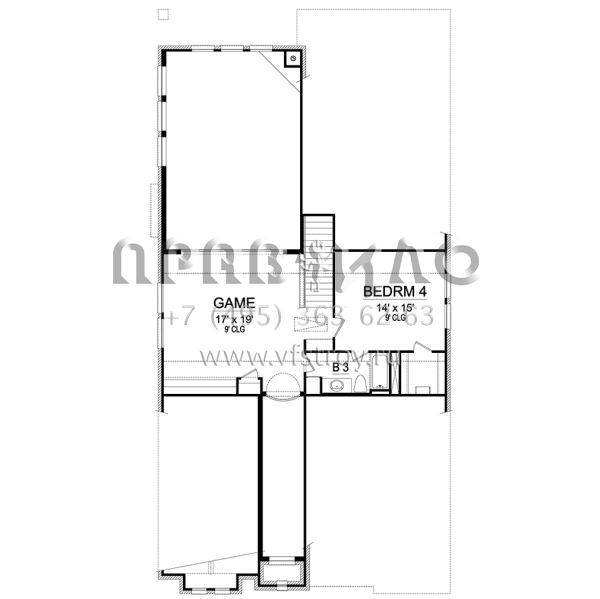 Проект двухэтажного дома с гаражом на две машины в английском стиле S5-317 (5445-00300)