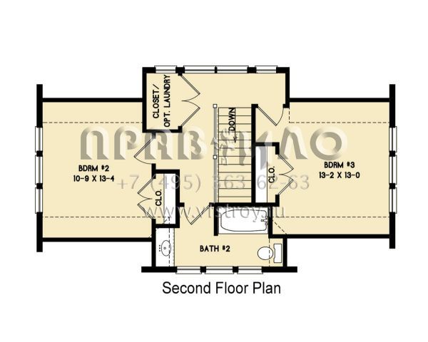 Проект двухэтажного дома без гаража в современном стиле S5-118 (4351-00031)