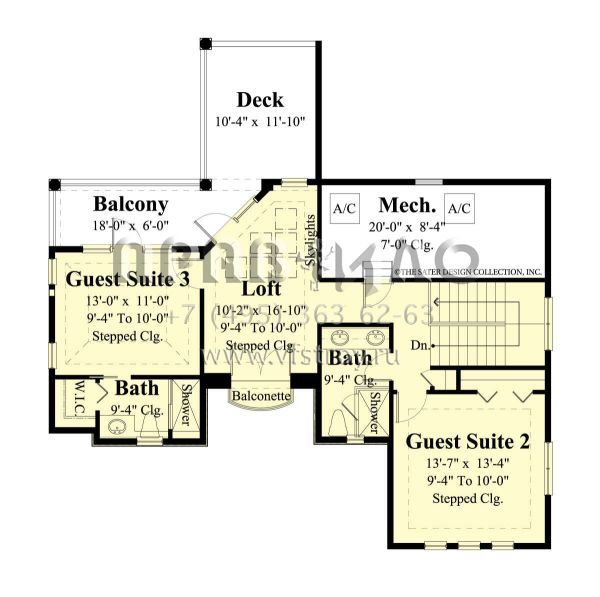 Проект двухэтажного дома с гаражом на две машины в прибрежном стиле S5-282 (8436-00022)