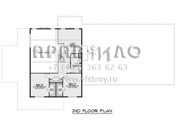 Проект двухэтажного дома с гаражом на три и более машин в стиле БарнХаус S5-257 (5032-00119)
