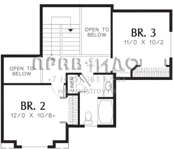 Проект двухэтажного дома с гаражом на две машины в американском стиле S5-217 (2559-00432)