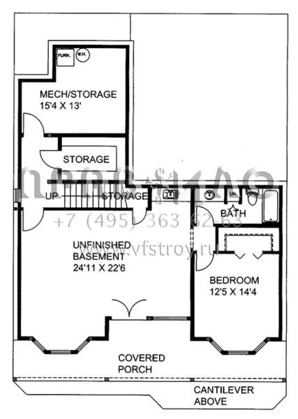 Проект двухэтажного дома с гаражом на две машины в стиле Шале S5-336 (039-00670)