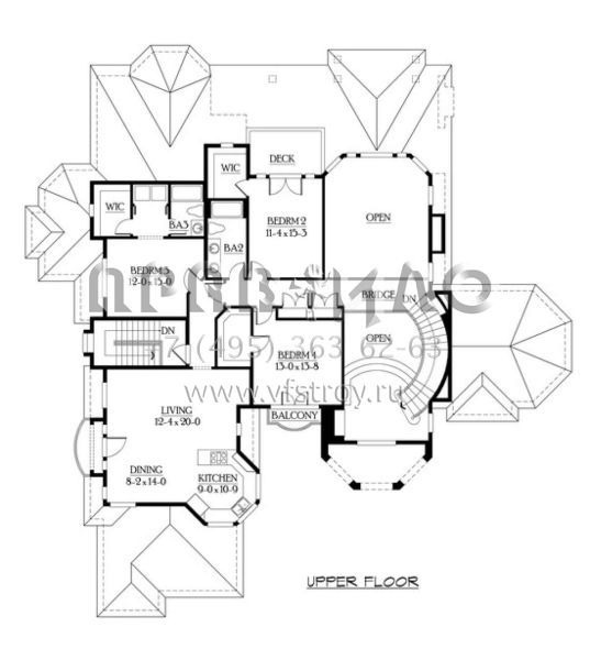 Проект двухэтажного дома с гаражом на три и более машин в стиле Ранчо S5-435 (341-00274)