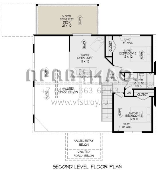 Проект двухэтажного дома без гаража в прибрежном стиле S5-183 (940-00840)