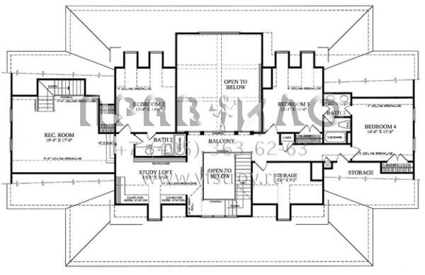 Проект двухэтажного дома с гаражом на две машины в современном стиле S5-393 (7922-00183)