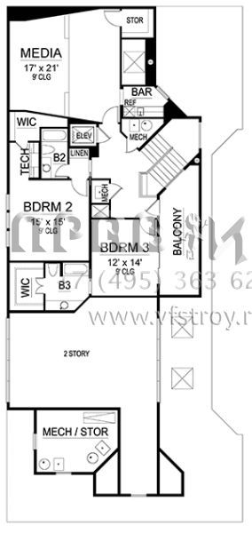Проект двухэтажного дома с гаражом на две машины в современном стиле S5-425 (5445-00259)