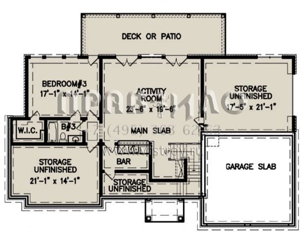 Проект одноэтажного дома с гаражом на две машины в стиле Ранчо S5-275 (699-00166)