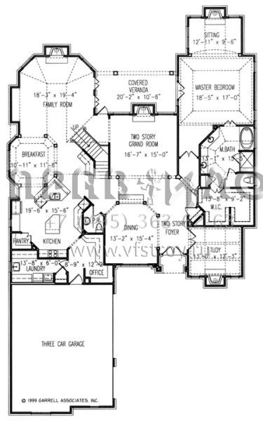 Проект двухэтажного дома с гаражом на три и более машин в американском стиле S5-402 (699-00023)