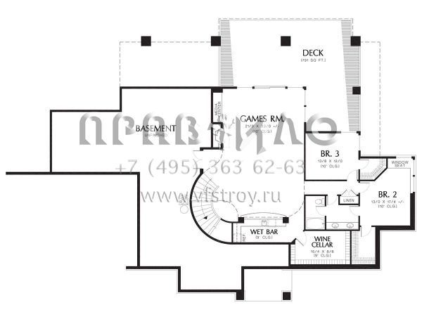 Проект одноэтажного дома с гаражом на три и более машин в современном стиле S5-478 (2559-00178)