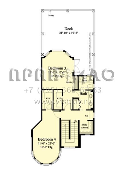 Проект двухэтажного дома с гаражом на три и более машин в прибрежном стиле S5-330 (8436-00121)