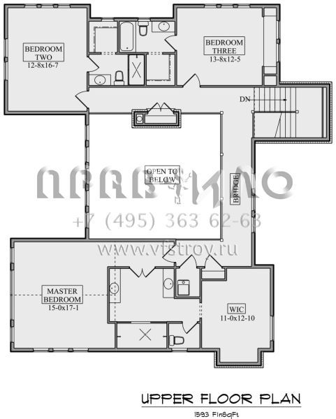 Проект двухэтажного дома с гаражом на три и более машин в стиле Ранчо S5-353 (5631-00131)