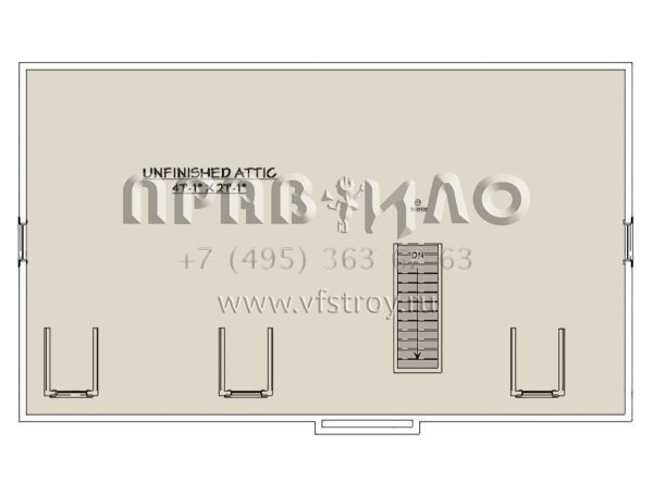 Проект двухэтажного дома с гаражом на две машины в стиле Ранчо S5-247 (740-00002)