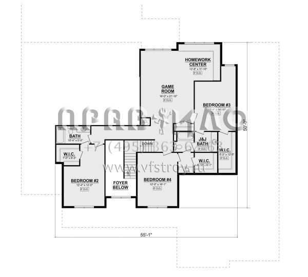 Проект двухэтажного дома с гаражом на три и более машин в американском стиле S5-404 (1958-00009)