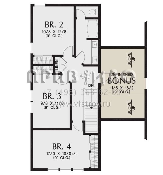 Проект двухэтажного дома с гаражом на одну машину в современном стиле S5-179 (2559-00960)