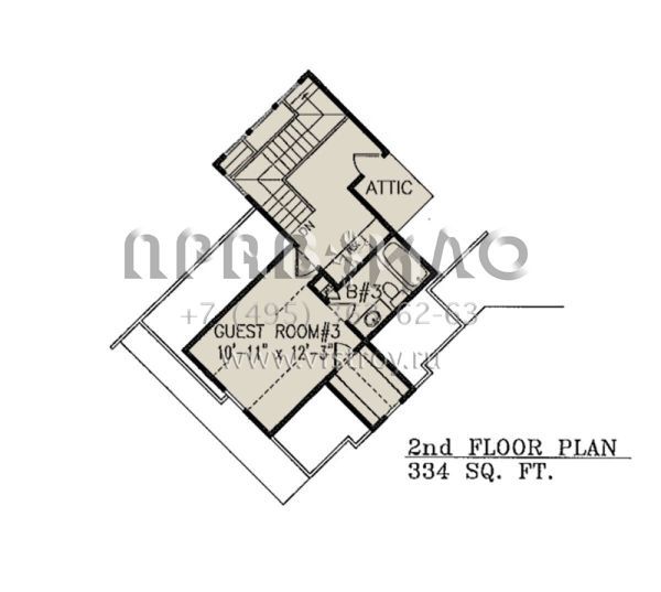 Проект одноэтажного дома с гаражом на три и более машин в американском стиле S5-225 (699-00318)