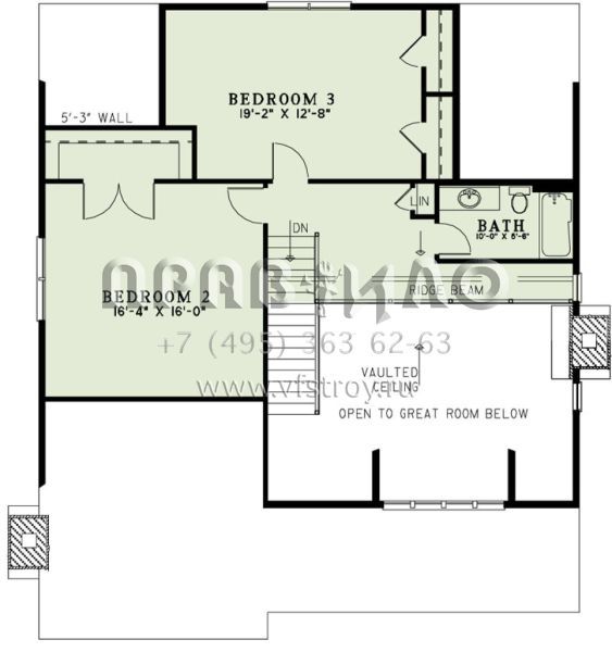 Проект двухэтажного дома без гаража в современном стиле S5-245 (110-01012)